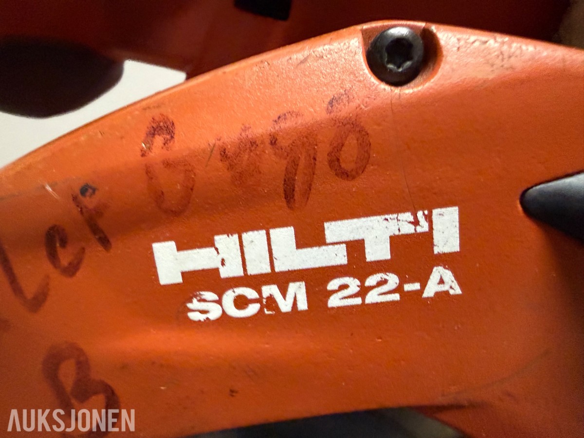 Hilti SCM 22-A m/Lader, 2 batteri og Koffert