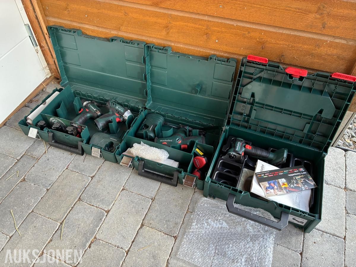 Metabo PowerMaxx 10,8/12V – drill, slagskrutrekker, bajonettsag og vinkelsliper  