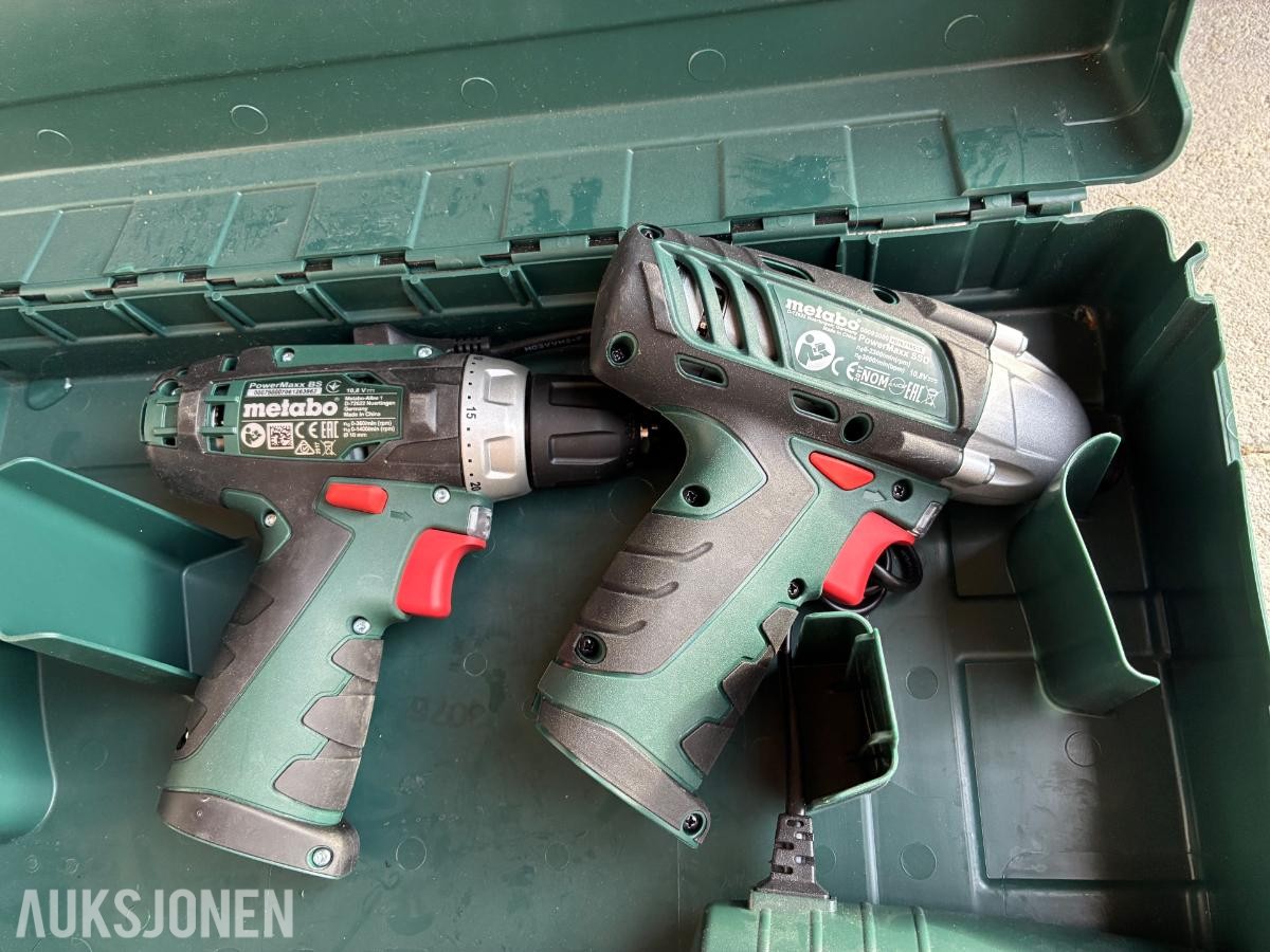 Metabo PowerMaxx 10,8/12V – drill, slagskrutrekker, bajonettsag og vinkelsliper  
