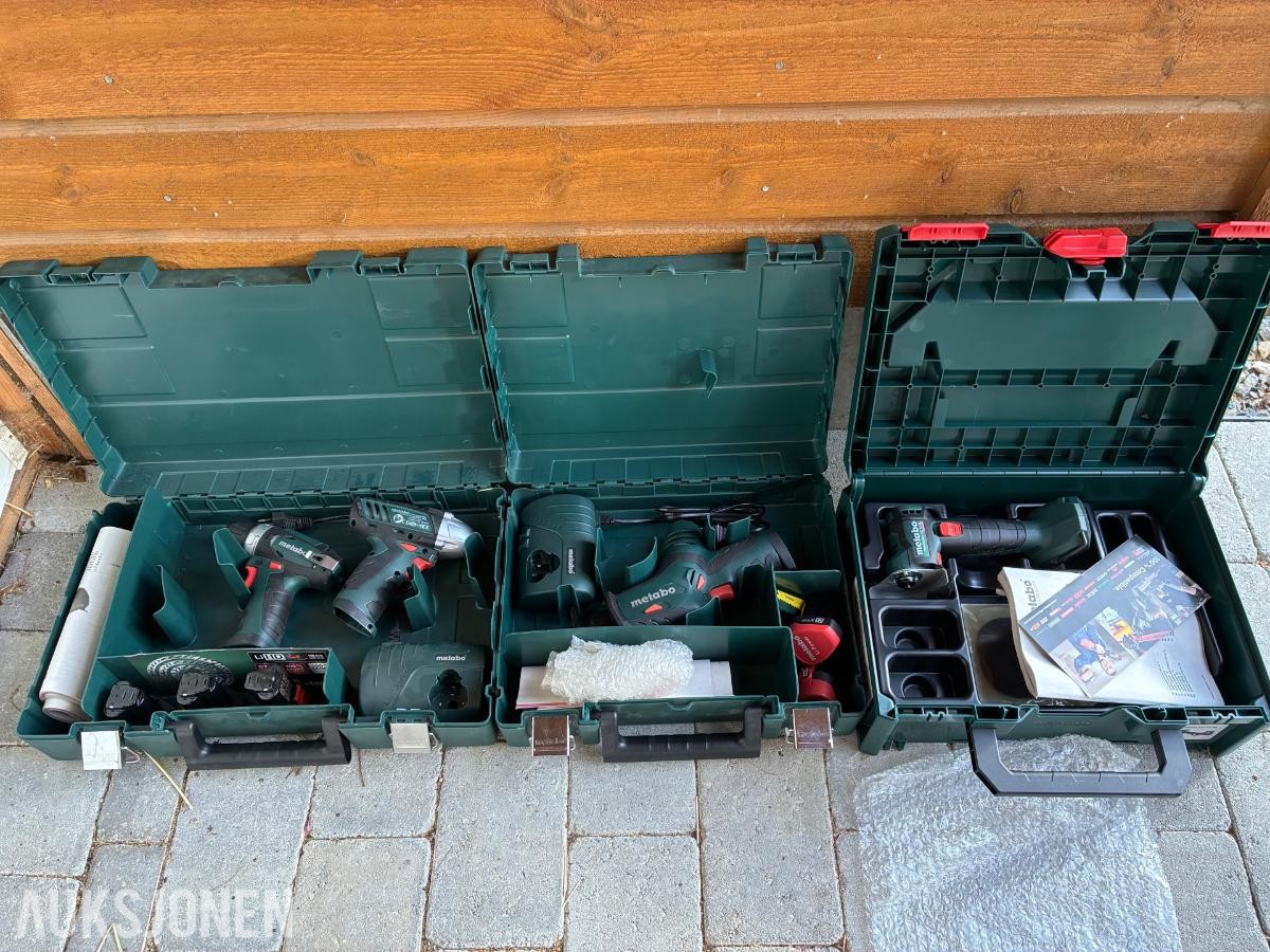Metabo PowerMaxx 10,8/12V – drill, slagskrutrekker, bajonettsag og vinkelsliper  
