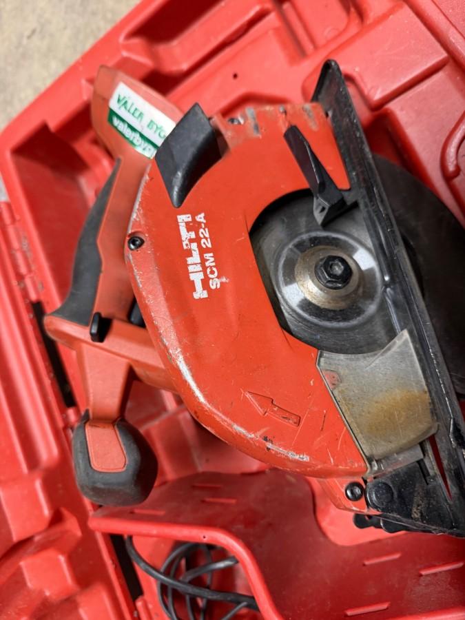 Hilti SCM 22-A m/ekstra skive, lader, batteri og koffert