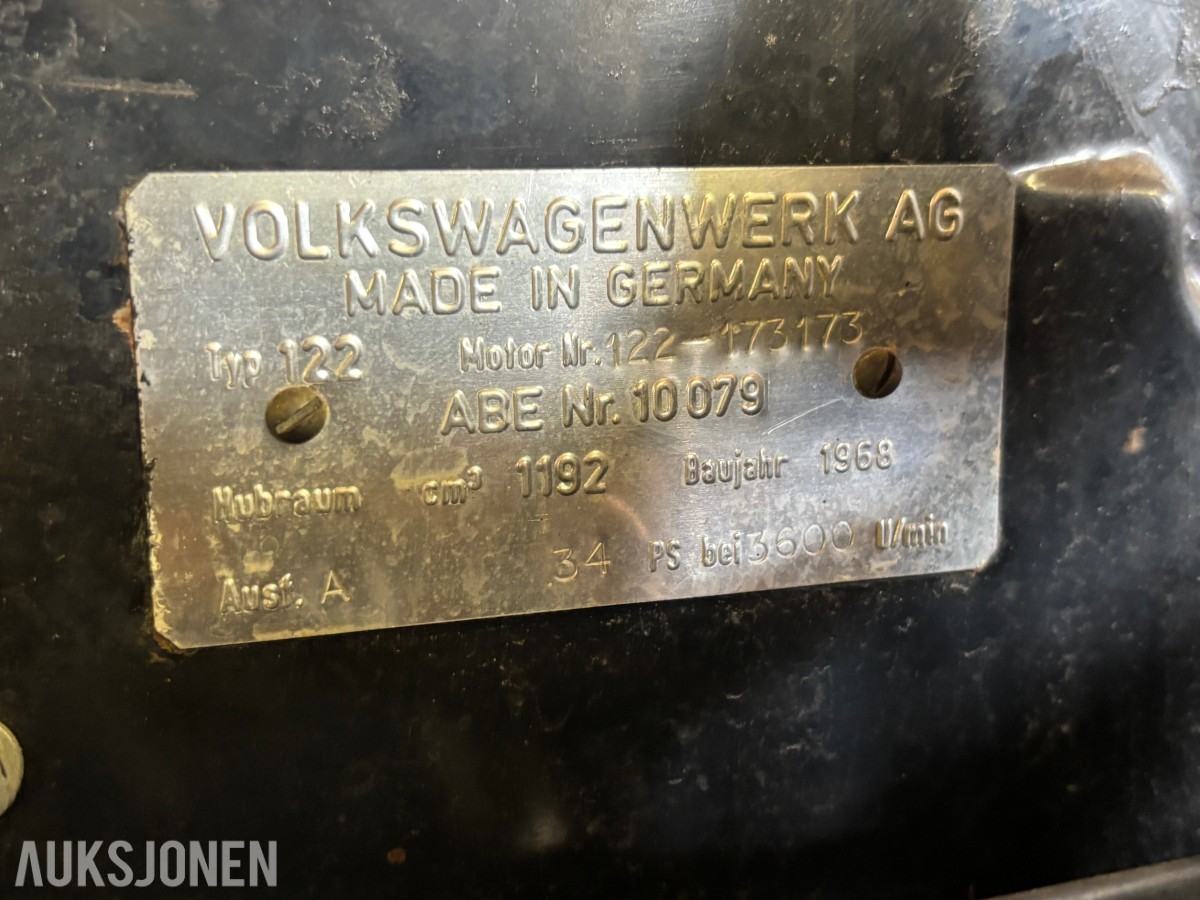 1969 1969 MAGIRUS TS 8/8 BRANNPUMPE – VOLKSWAGEN 122 – MYE UTSTYR