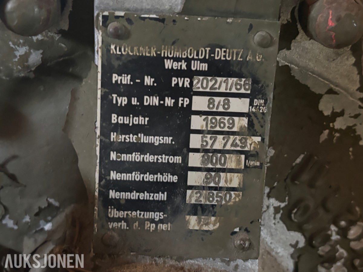 1969 1969 MAGIRUS TS 8/8 BRANNPUMPE – VOLKSWAGEN 122 – MYE UTSTYR