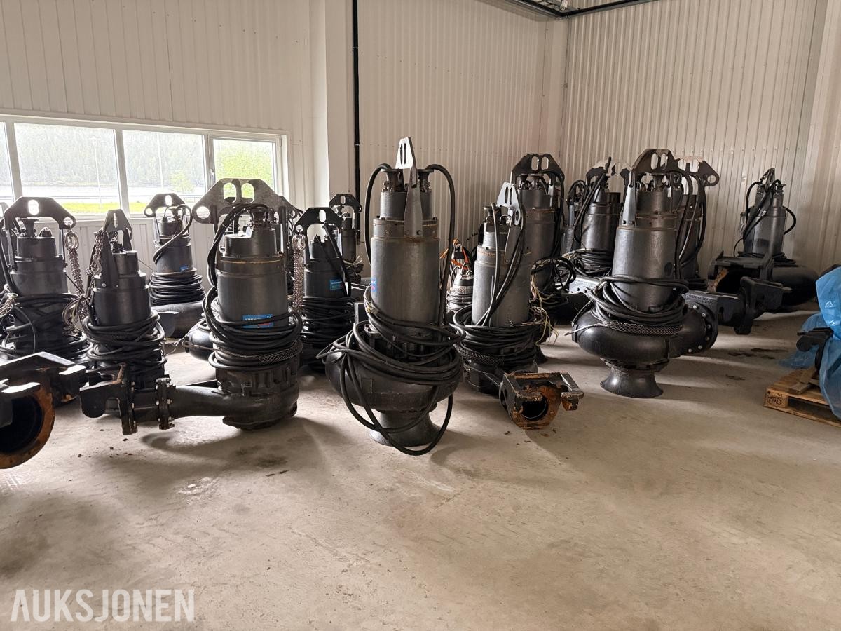 72 stk. Grundfos pumper med anker 4–115 kW, DN65–DN600