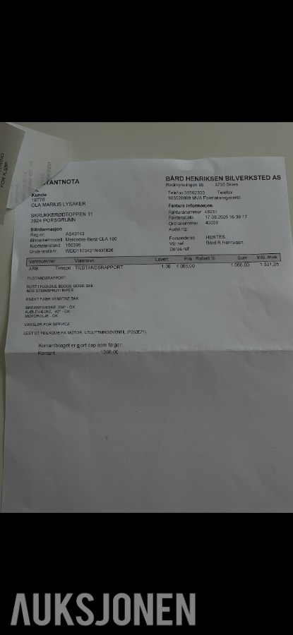2017 Mercedes-Benz CLA 180 Coupe Automat, Ryggekamera, Soltak