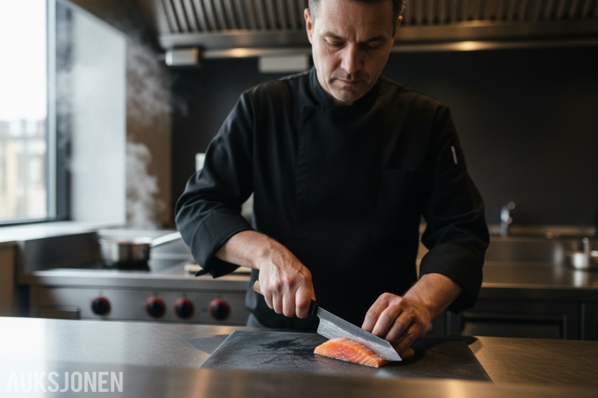 48 TIMERS AUKSJON – Senko Kiritsuke kokkekniv + ostesett