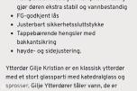 Gilje Ytterdør Kristian 100x210 cm Venstrehengslet