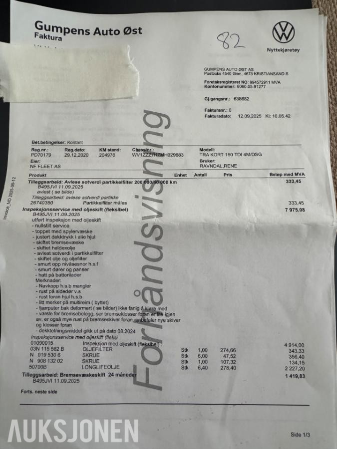 2021 Volkswagen Transporter, Automat, Cruisekontroll, Hengerfeste, Ryggekamera, S+V dekk