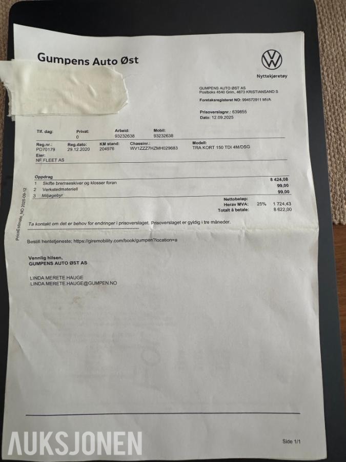 2021 Volkswagen Transporter, Automat, Cruisekontroll, Hengerfeste, Ryggekamera, S+V dekk