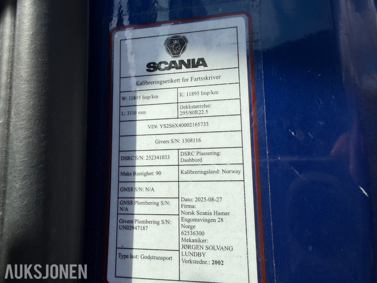 Scania S 650 6x4 bulk m/4 akslet bulkslep, Euro 6T, Helluft, 