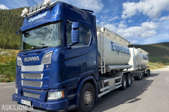 2019 Scania S650 6x4 bulk m/4 akslet bulkslep, Euro 6T, Helluft,