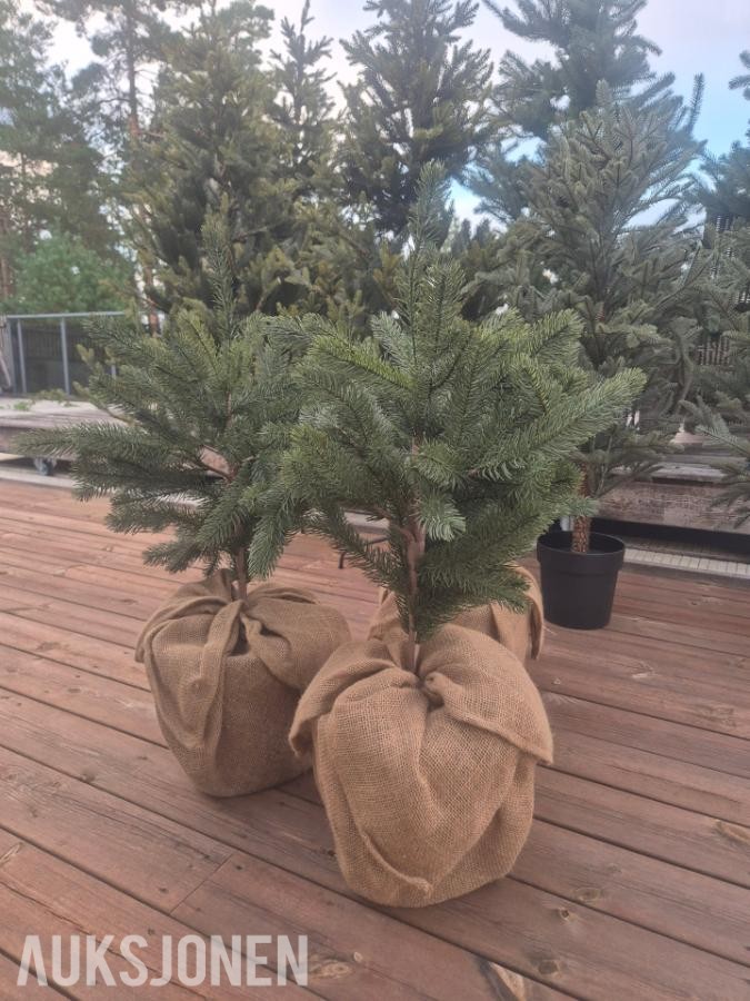 10stk 2025 Juletre av plast Kunstig
