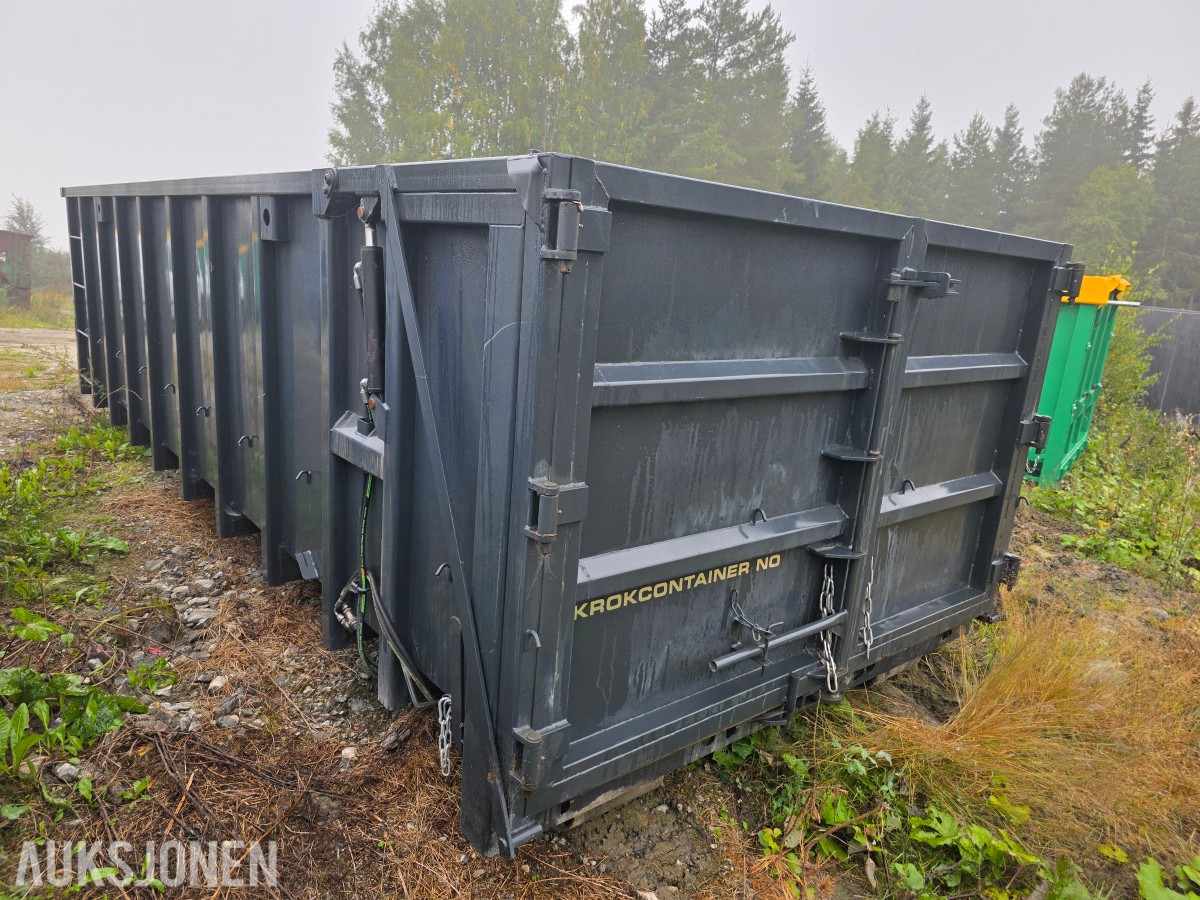 2020 Krokcontainer 22 m3 hydraulisk baklem