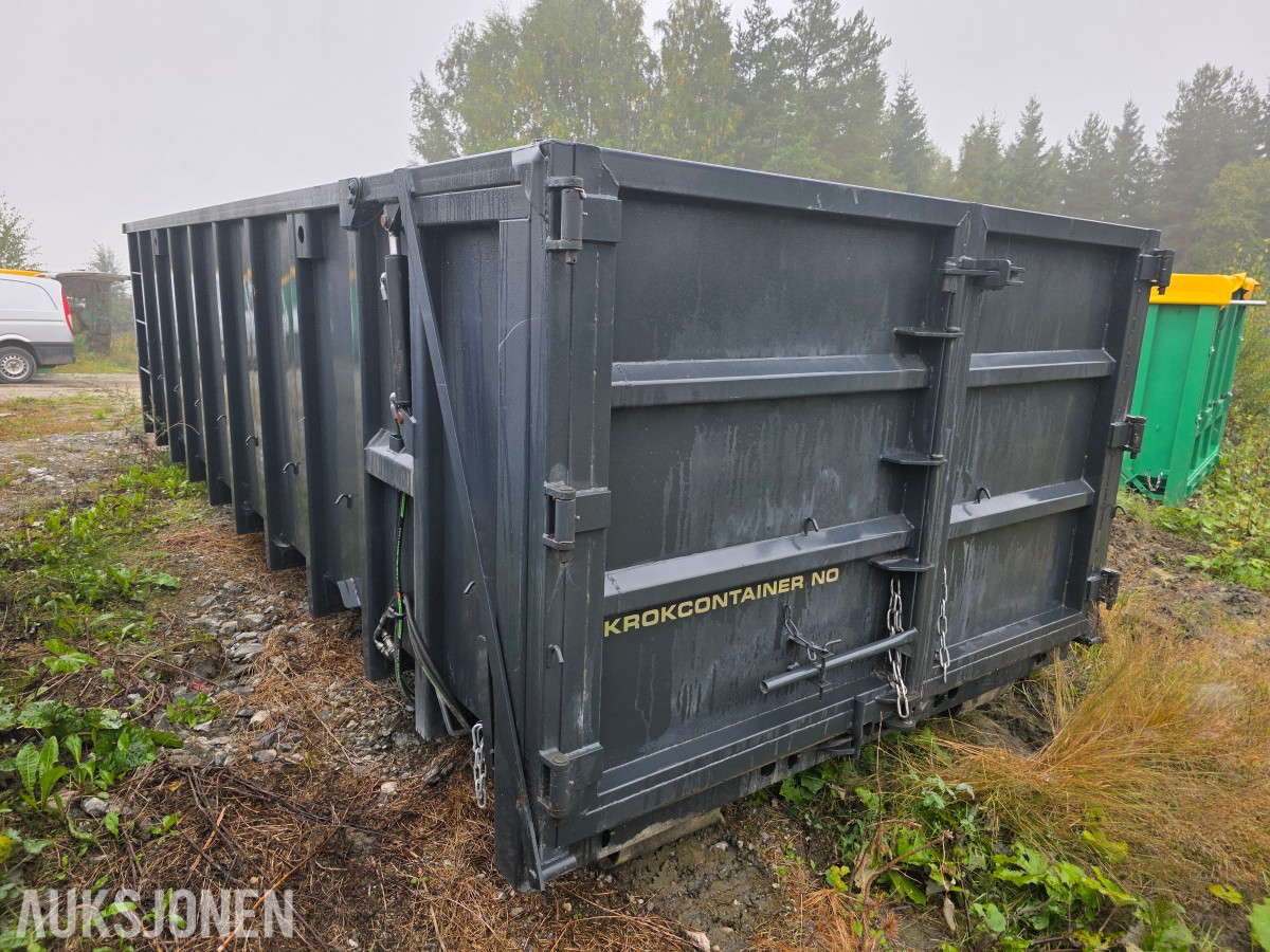 2020 Krokcontainer 22 m3 hydraulisk baklem