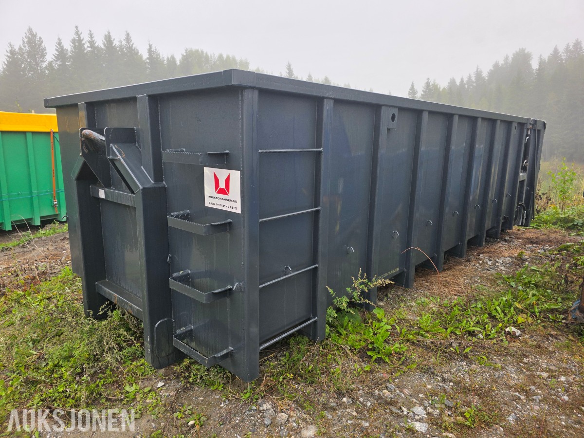 2020 Krokcontainer 22 m3 hydraulisk baklem