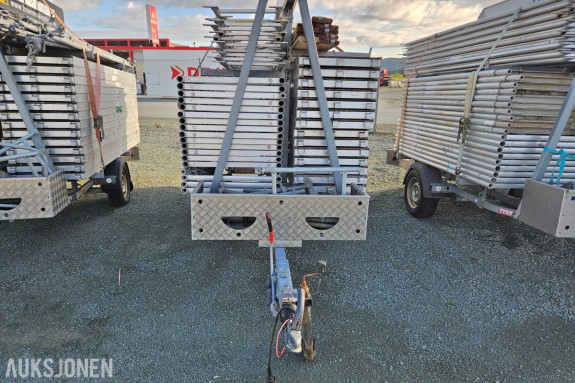 2013 Tysse stillashenger - 1300 kg totalvekt - 983 kg nyttelast - komplett Instant Blitz-Fix aluminiumsstillas 