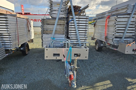 2017 Tysse 6265 stillashenger - 1300 kg totalvekt - 983 kg nyttelast - Instant aluminiumsstillas