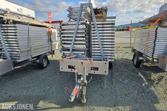 2017 Tysse 6265 stillashenger - 1300 kg totalvekt - 983 kg nyttelast - komplett Instant aluminiumsstillas