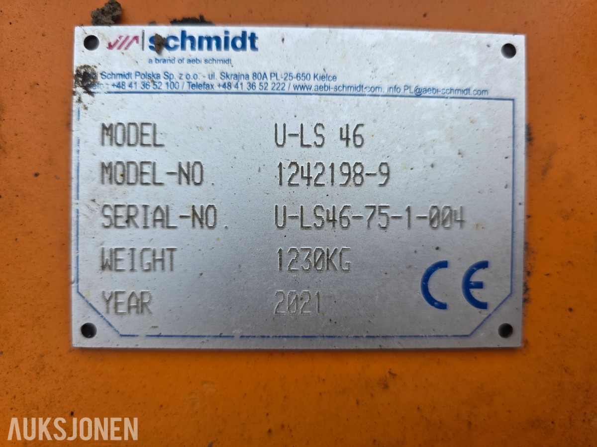 2021 Schmidt/Tellefsdal V-plog V-LS 46 3 punkt feste