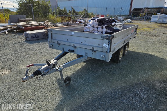 2011 Gaupen E2030N boggihenger - 2000 kg totalvekt - 1580 kg nyttelast - aluminiumslemmer og påløpsbrems 