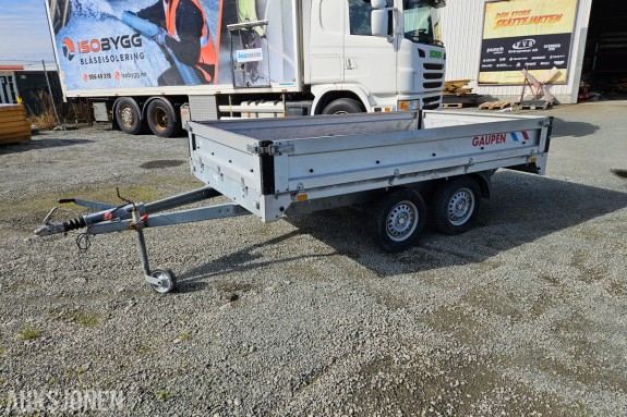 2018 Gaupen E2030N planhenger - 2000 kg totalvekt - 1550 kg nyttelast - AL-KO boggi med påløpsbrems 