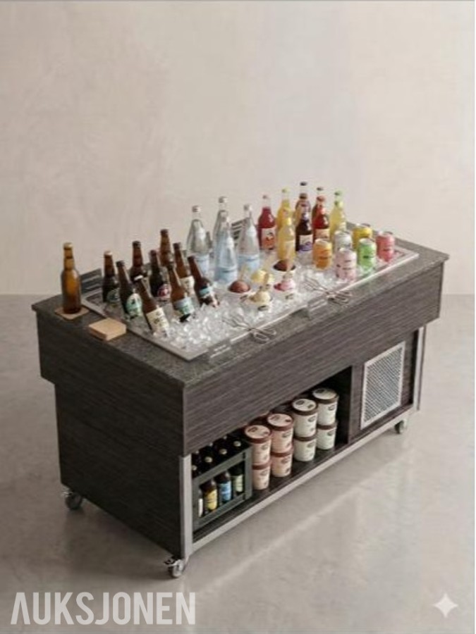 2000 Kjølebuffet/ Kjøledisk - Glassoverbygg – På hjul
