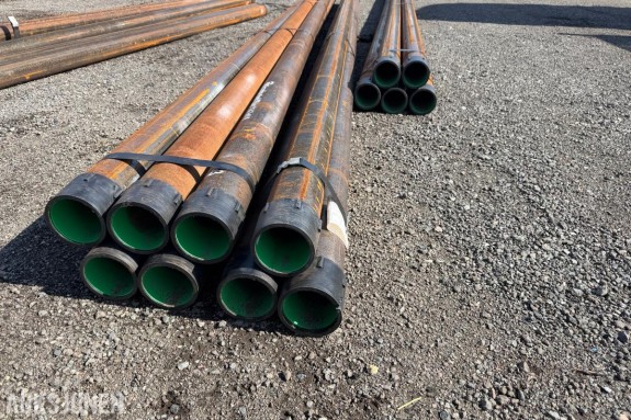 Parti borerør RD 114,3 x 8 S460MH og gjengemuffer – 19 borerør / 14 muffer