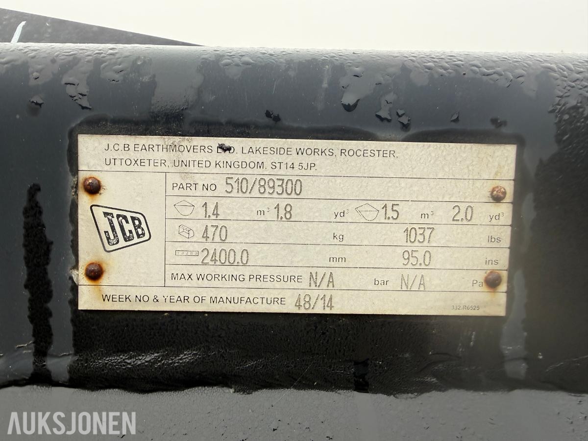2014 JCB hjullsterskuff.