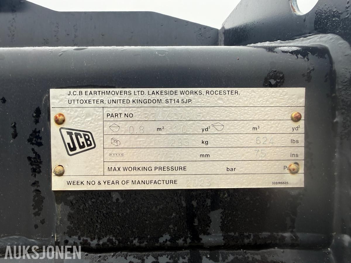2023 JCB hjullasterskuff.