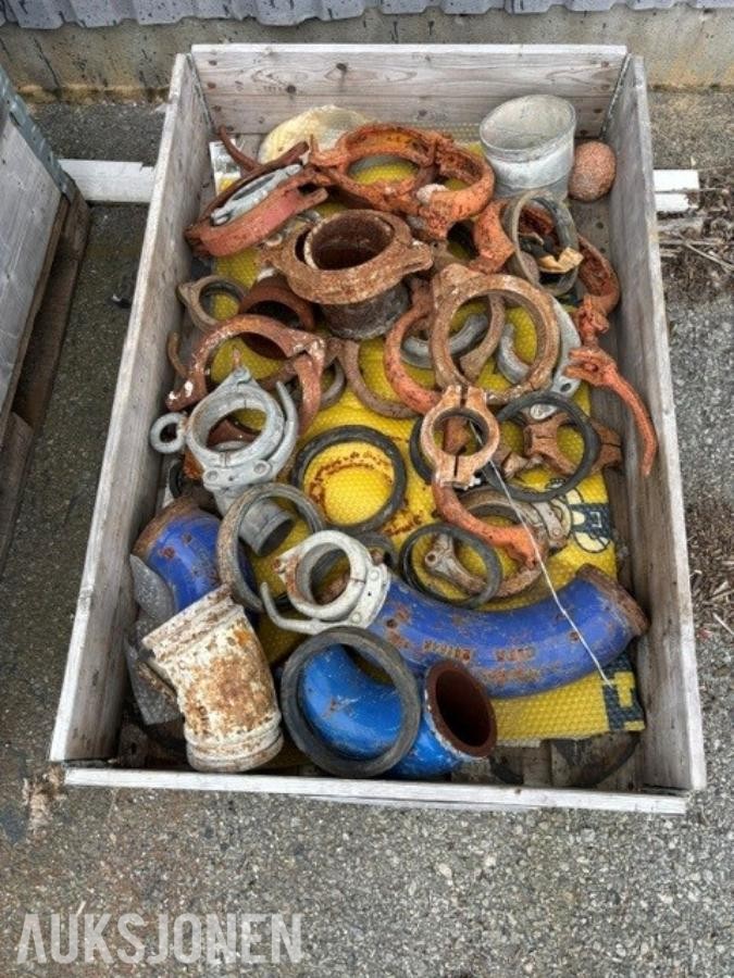 Pumperør og deler til betongpumping