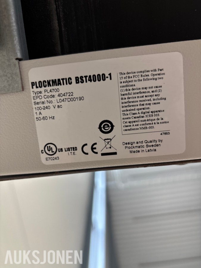 Plockmatic BST4000 REP OBJEKT