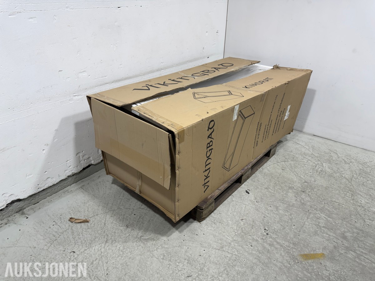 VikingBad Kvadrat 170 badekar 170x70x62 cm – hvit