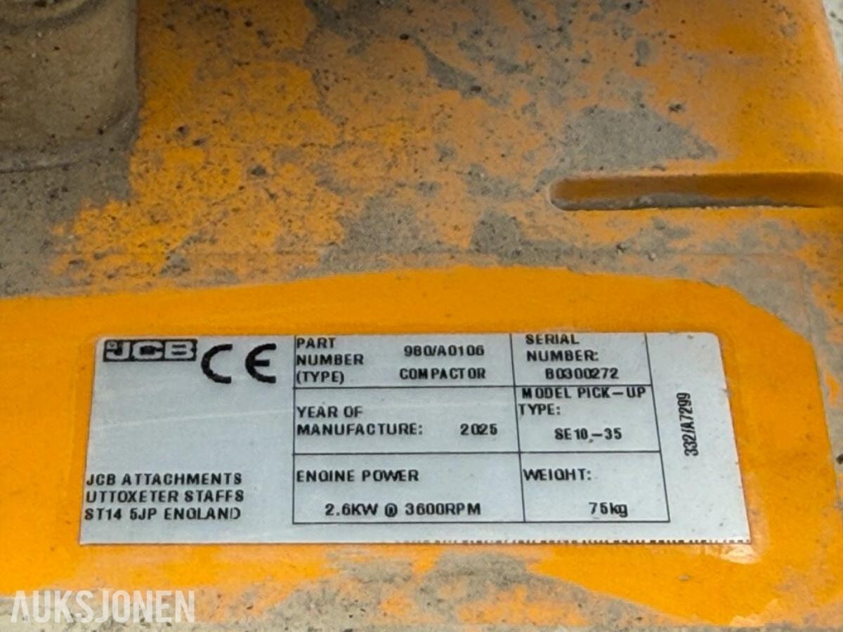 2025 JCB SE.10-35 vibroplate.
