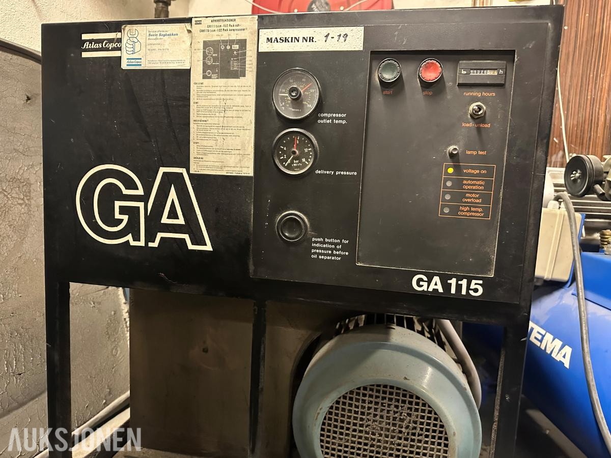 1984 Atlas Copco GA 115 kompressor