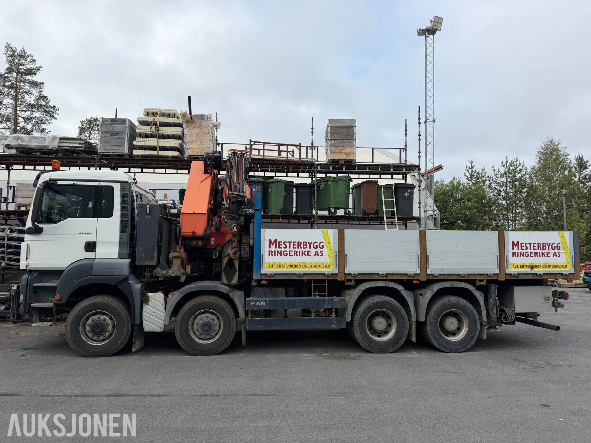 2008 MAN TGA 41.480 8X6 BB kranbil med Palfinger PK72002