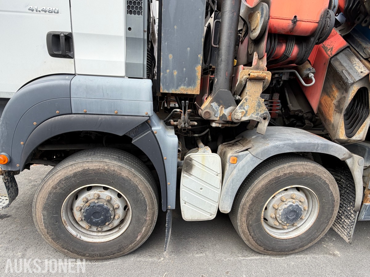 2008 MAN TGA 41.480 8X6 BB kranbil med Palfinger PK72002