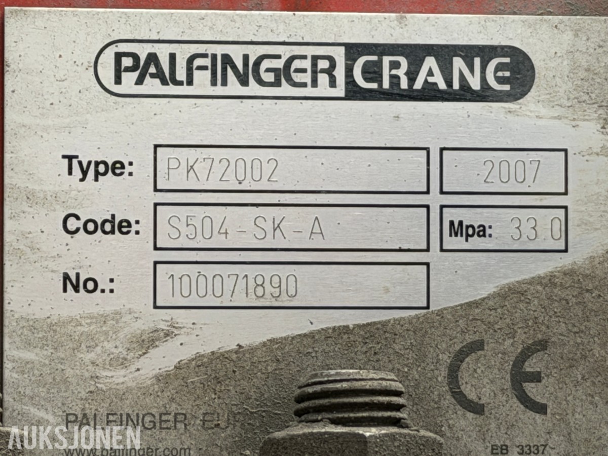 2008 MAN TGA 41.480 8X6 BB kranbil med Palfinger PK72002