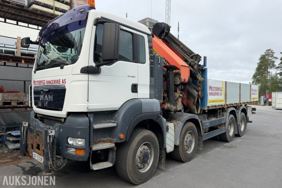 2008 MAN TGA 41.480 8X6 BB kranbil med Palfinger PK72002