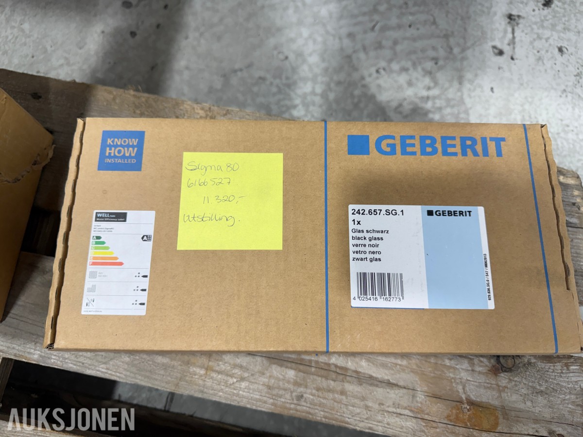 Parti baderomsutstyr fra Smedbo, Tiger, Geberit og Elita