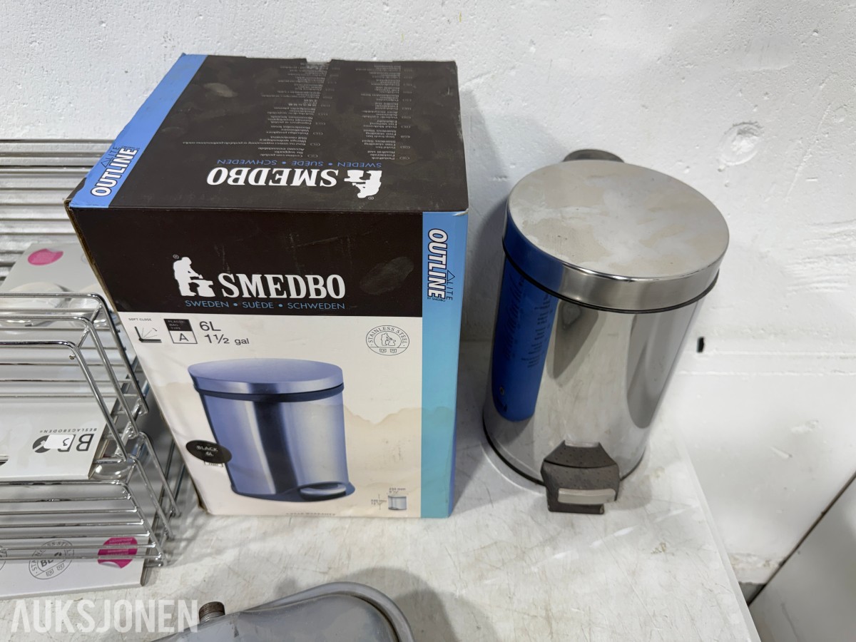 Parti baderomsutstyr – Geberit, Smedbo, Tiger, Tapwell og Vaillant