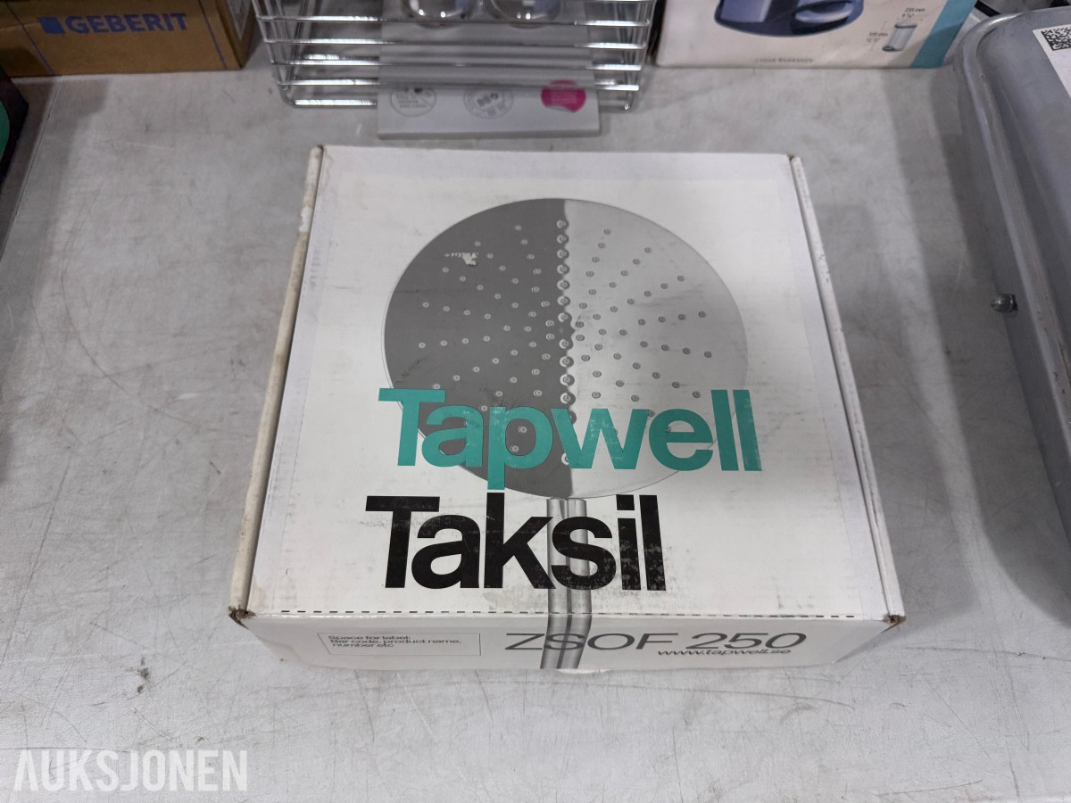 Parti baderomsutstyr – Geberit, Smedbo, Tiger, Tapwell og Vaillant