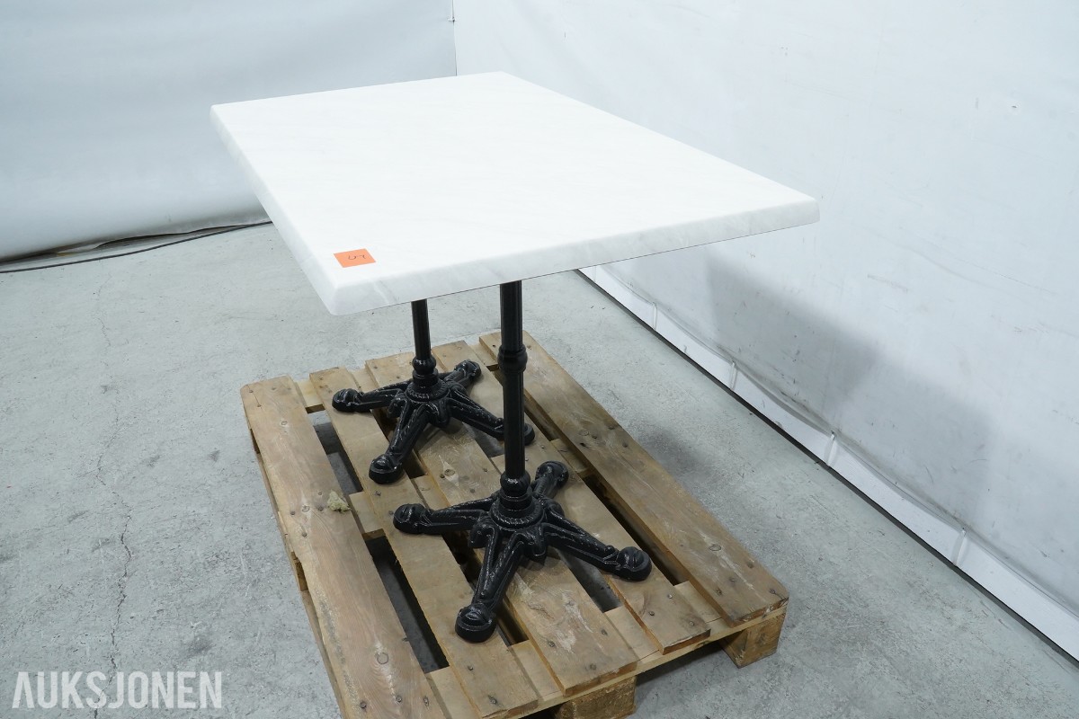 Werzalit cafébord med marmordekor – 5 stk.