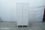 Oppbevaringsskap i metall med 6 skapdører