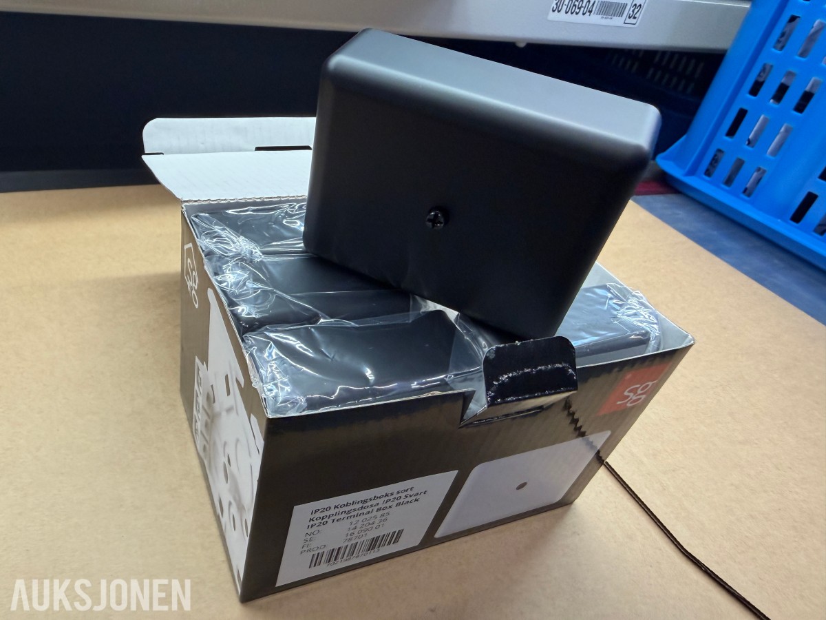 200 stykk SG Armaturen IP20 koblingsboks – sort