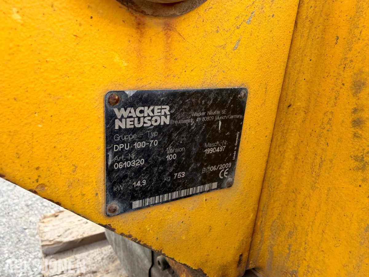 2009 Wacker Neuson DPU 100-70 Vibroplate – rep.objekt