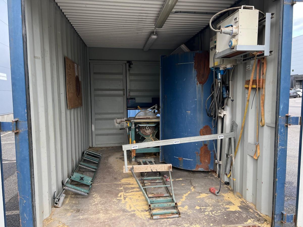 15 fot stålcontainer - Sagstasjon - Gjerdesag