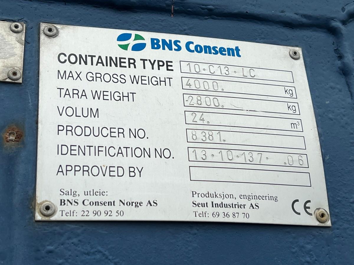 15 fot stålcontainer - Sagstasjon - Gjerdesag