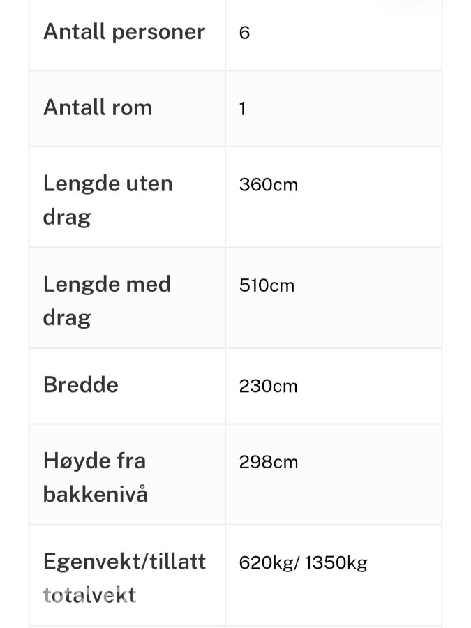 Algeco 1-dørs spisebrakke for 6 personer