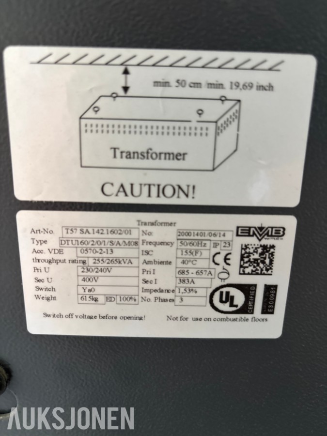 EMB Trafo 230-400V