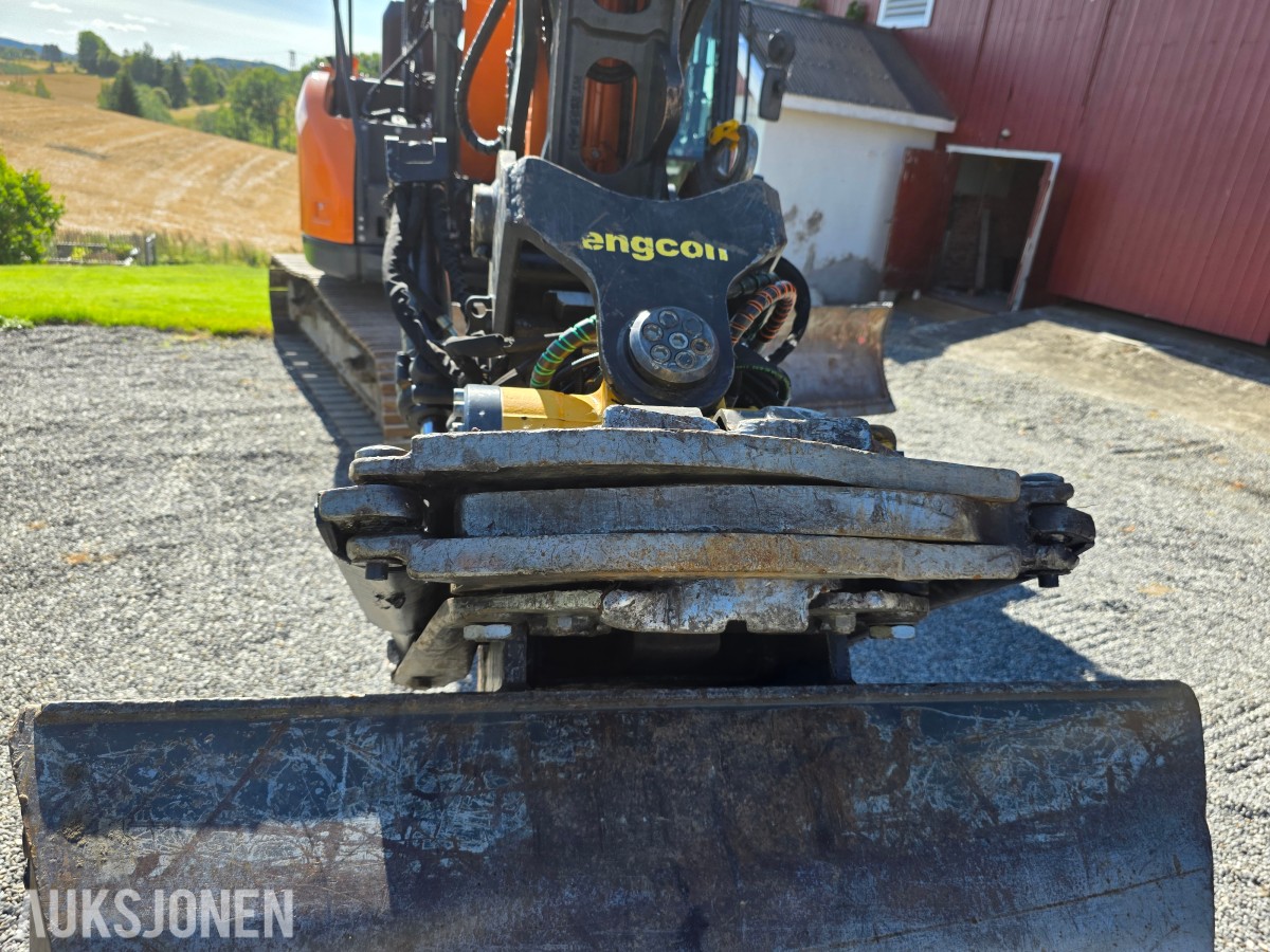 2022 Doosan DX140LCR-7 beltegraver 3235 timer-Engcon tiltrotator-sentralsmøring-gullavtale